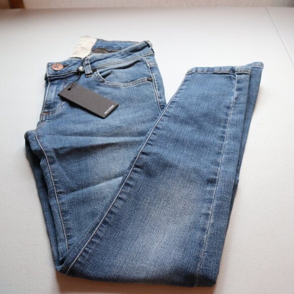 New One Teaspoon Freebirds II Low Rise Skinny Jean in Blue Cash Size 24 - Picture 3 of 14